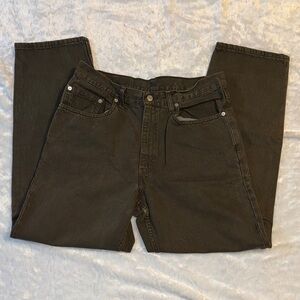 Vintage Levi's Men's Straight Jeans in Olive Green